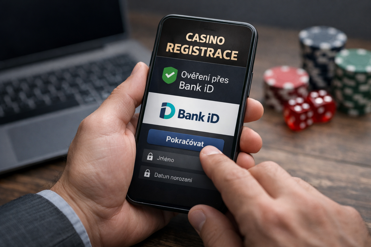 Online casino registrace přes Bank iD